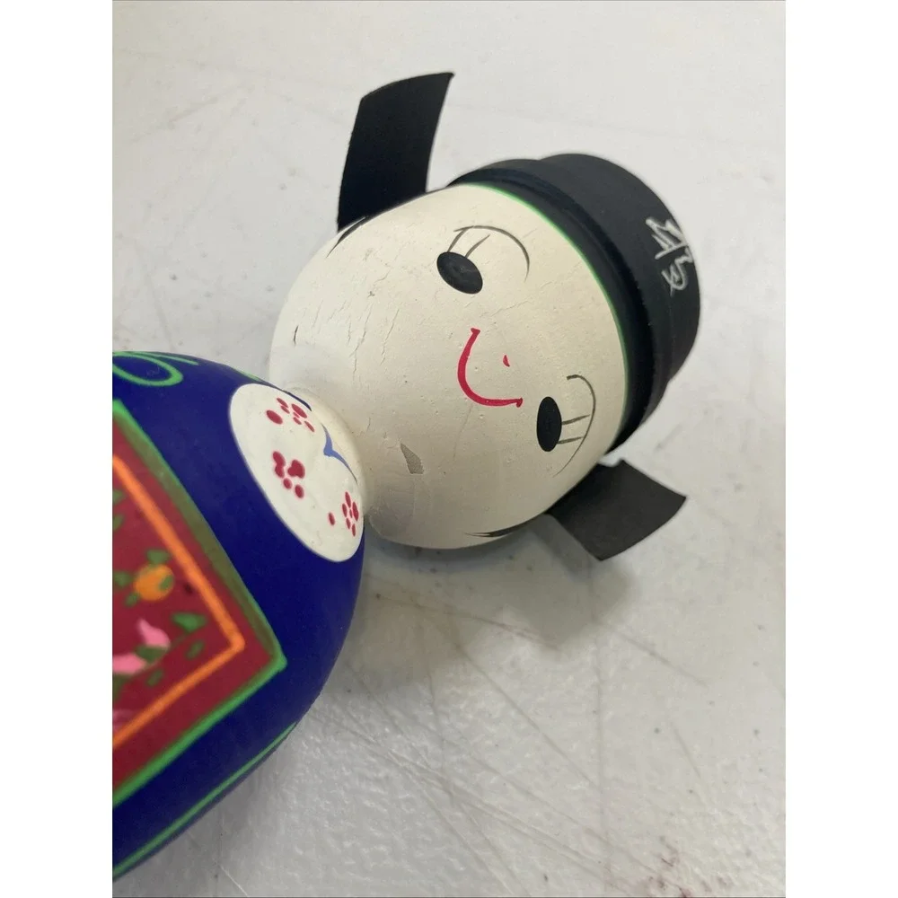 Korean Wooden Kokeshi Dolls Asian Souvenir Folk Wedding‎ 7